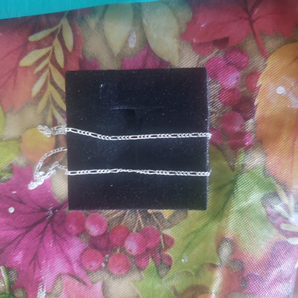 Sterling Silver Figaro Chain Necklace - Silver